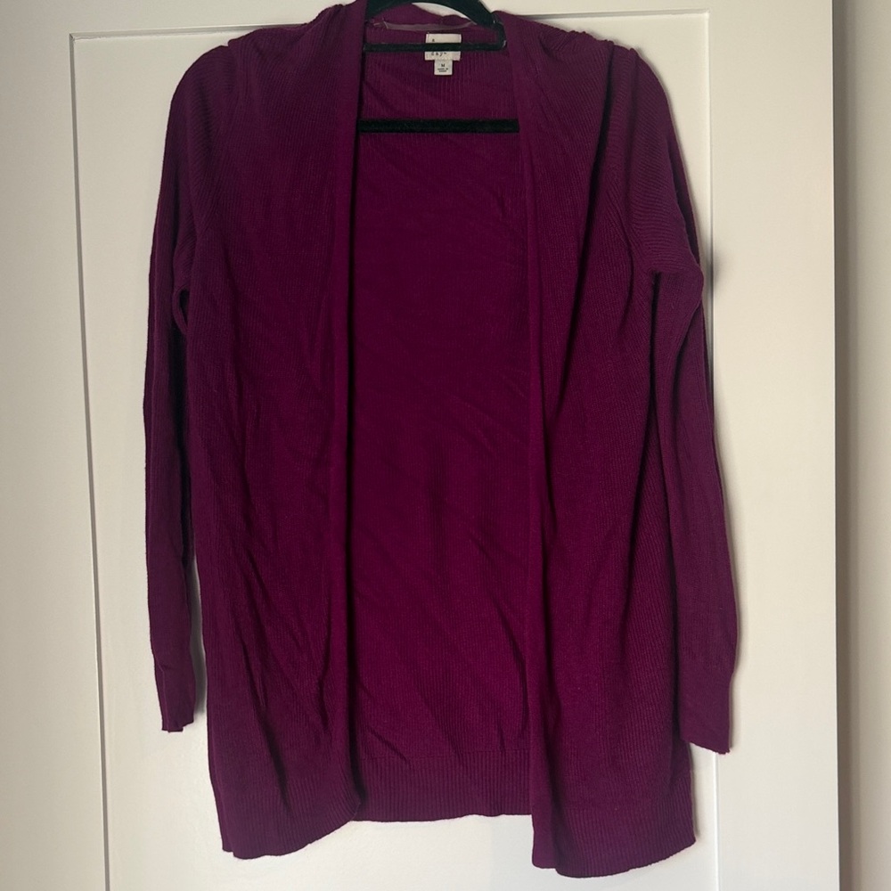 a new day Magenta Open-Front Women's Cardigan